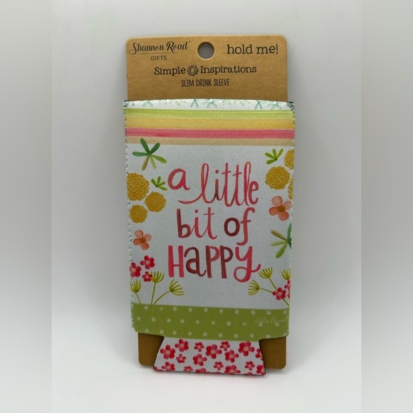 Other - Floral Slim Drink Sleeve - a little bit of Happy - NWT OSFM